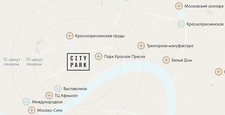 Расположение премиум-недвижимости в Москве